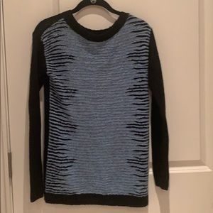 Blue and black sweater